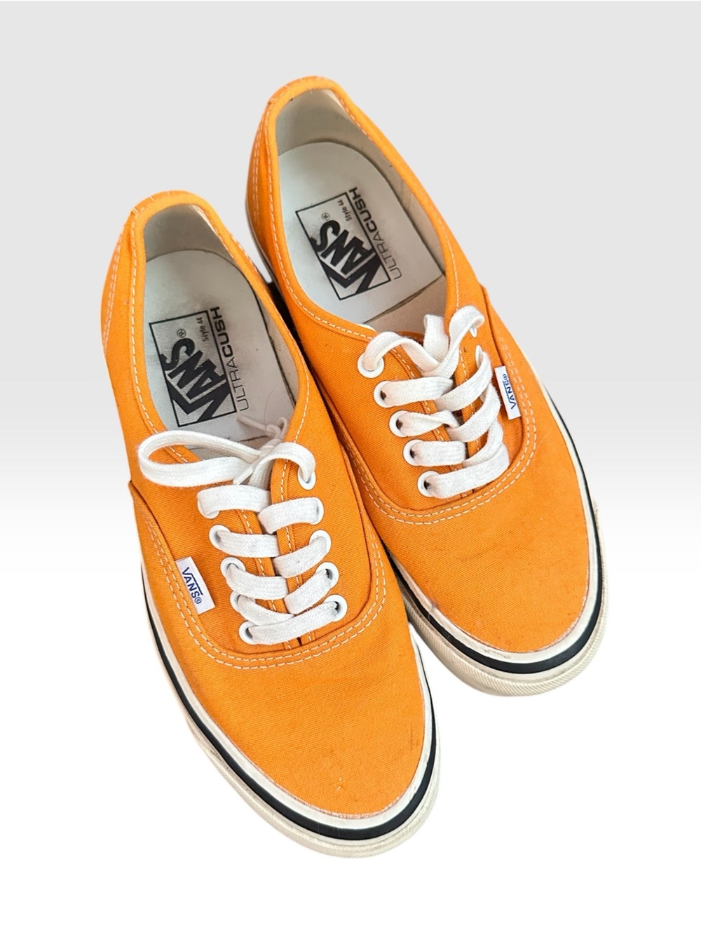 Vans Orange Canvas Authentic Sneakers WOMENS 8.5 MENS 7